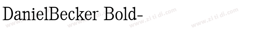 DanielBecker Bold字体转换
